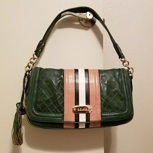 L.A.M.B. Music Peacock Teal Leather Shoulder Bag